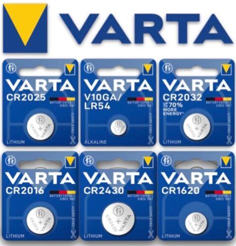 Varta CR1620 CR2016 CR2025 CR2032 CR2430 V10GA Batterien Knopfzellen