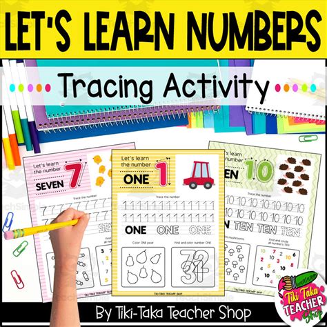 Lets Learn Numbers Numbers Tracing 1 10 By Teach Simple