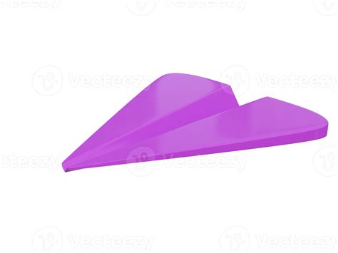 Violet Paper Airplane Icon 3d Render 16653958 Png