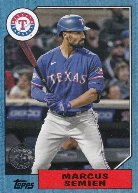 MARCUS SEMIEN TOPPS 1987 35Th Anniversary Retro Blue Texas Rangers 8