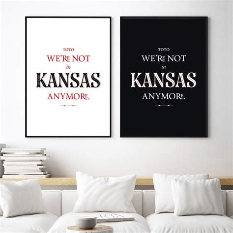 We Re Not In Kansas Anymore Printable Minimal Typographic Movie Quote Poster Instant