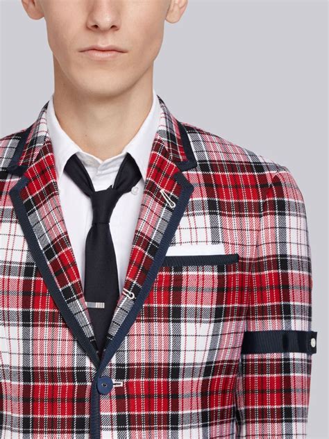 Armband Variegated Check Sport Coat Thom Browne