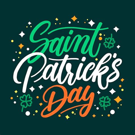 Lettering St Patricks Day Free Vector