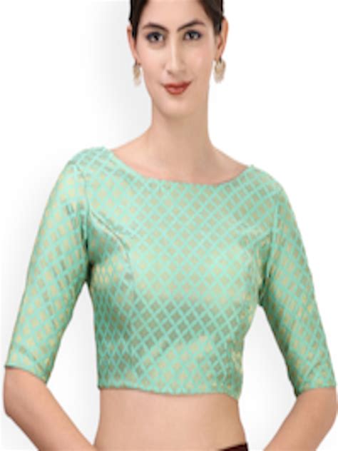 Buy Oomph Woven Design Boat Neck Saree Blouse Saree Blouse For Women