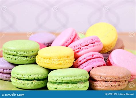 Sweet Colorful Macaroons Stock Photo Image Of Green 57521800