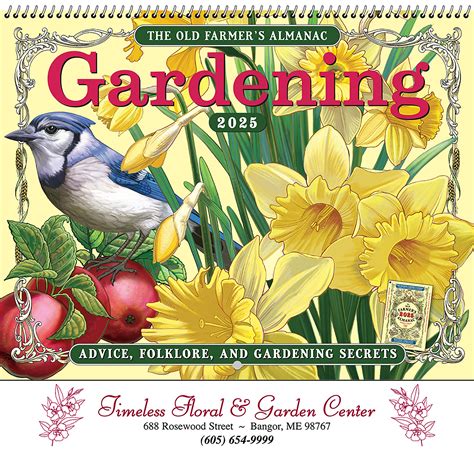 The 2025 Old Farmers Almanac Gardening Calendar News Saba Roxine