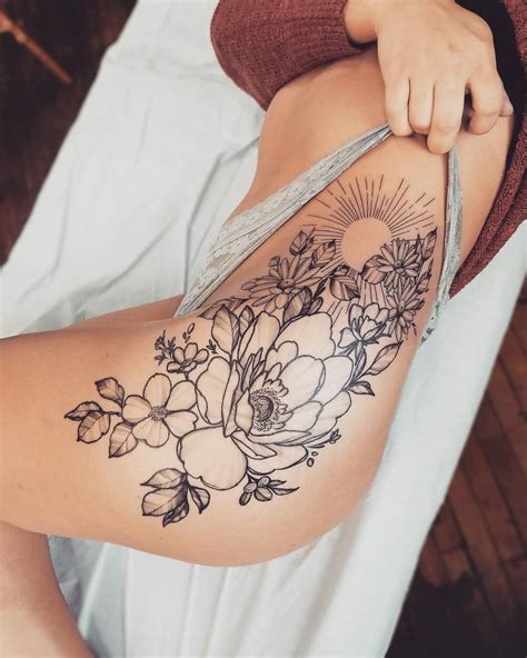 Flower Tattoo Hip