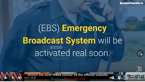 Rv Gcr Update 11 July21 Ebs Emergency Broadcast System Will Be Activated Real Soon