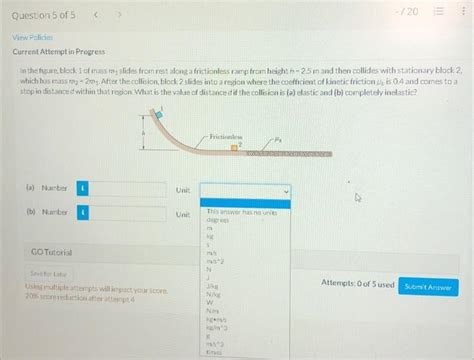 Solved In The Figure Block 1 Of Mass M1 Slides From Rest Chegg