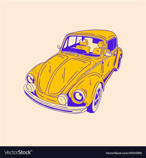 Classic Retro Car Design 19 Royalty Free Vector Image