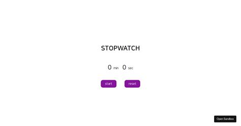 Stopwatch React Codesandbox