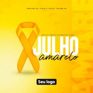 Mês Julho Amarelo Data Comemorativa Social Media PSD Editável download