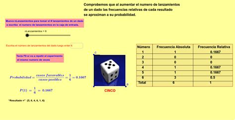 Qué probabilidad hay en tirar un dado esof2012 org