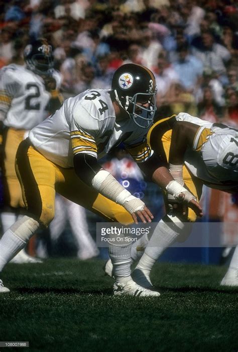 Andy Russell of the Pittsburgh Steelers watches the action from the ...