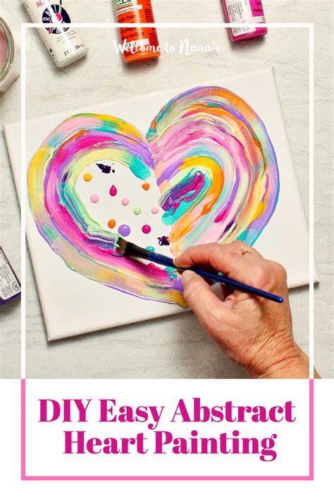 Diy Abstract Heart Painting And A Fun Paint Party Artofit