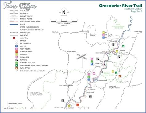 Greenbrier River Trail Map West Virginia