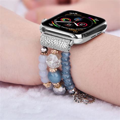 Beaded Apple Watch Band Elastic Bracelet Light Weight 38mm Etsy