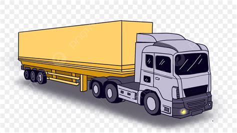 Truk Trailer Tronton Panjang Besar Trug Cuplikan Clipart Mengangkut Png Transparan Clipart