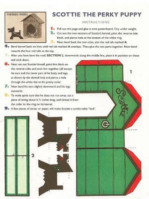 J Ossorio Papercraft Papercraft Recortable De Casita De Perro Scottie