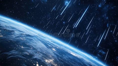 cosmic ray showers creating particle waves stock image image