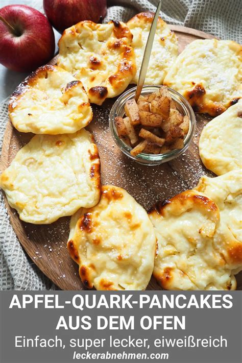 Apfel Quark Pfannkuchen Aus Dem Backofen Rezept Ohne Zucker