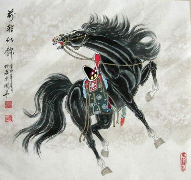 Chinese Painting: Horse - Chinese Painting CNAG250735 - Artisoo.com