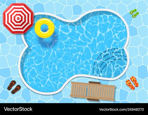 Top View Swimming Pool Royalty Free Vector Image