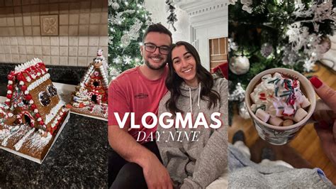 Vlogmas Day 9 🎄 Holiday Date Night In Decorating Gingerbread Houses And Hot Cocoa Vlogmas 2023