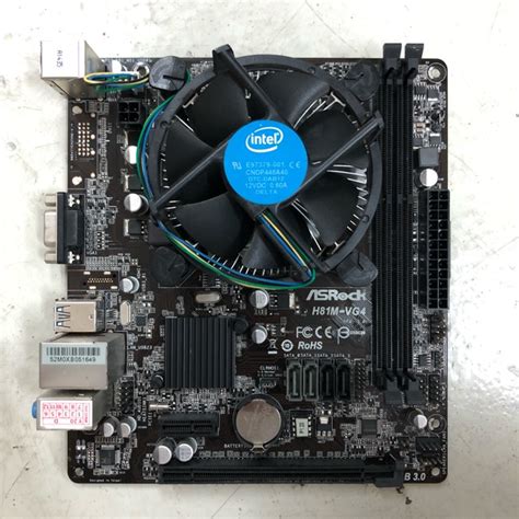 Asrock H81M-VG4 R2.0 with Intel G3240 3.10 GHz Bundle Set Socket 1150 ...