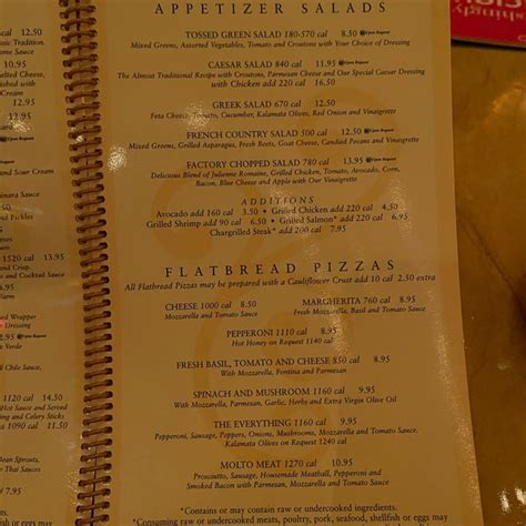 Cheesecake Factory Menu Prices