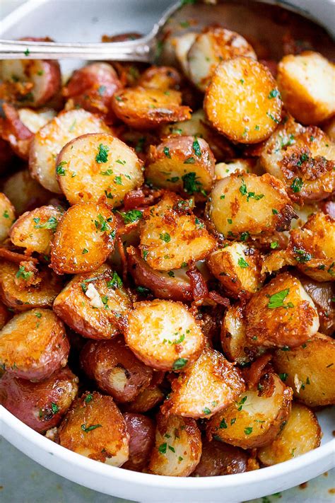 Garlic Butter Parmesan Roasted Potatoes Oven Roasted Potatoes Recipe