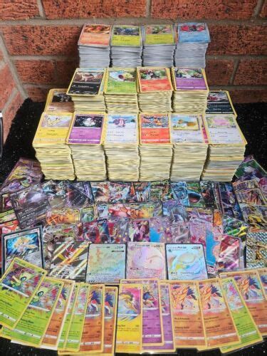 Pokemon Cards Bundle 100 100 Genuine EX GX V VMAX Holo Rare Shiny