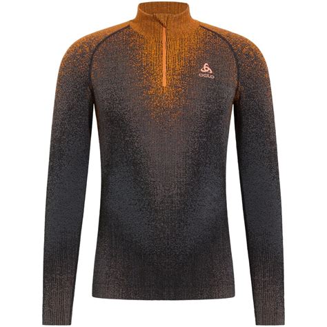 Odlo POW Blackcomb Half Zip Long Sleeve Base Layer Men Oriole BIKE24