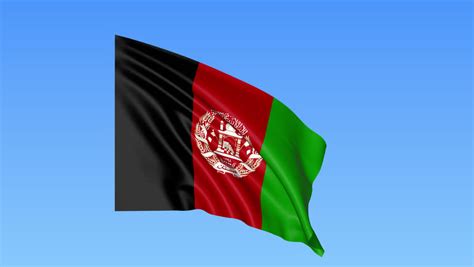 Flag Of Afghanistan Beautiful 3d Animation Of The Afghanistan Flag With ...