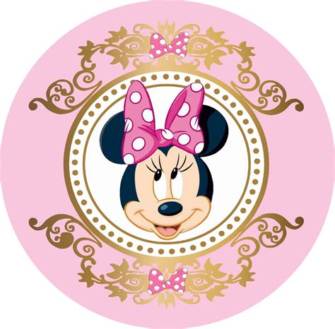 Papel De Arroz Para Bolos Redondo Cm Minnie Elo