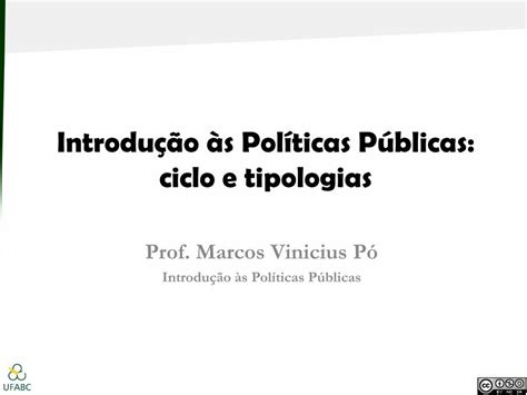 PDF Introdução às Políticas Públicas ciclo e tipologias PDF