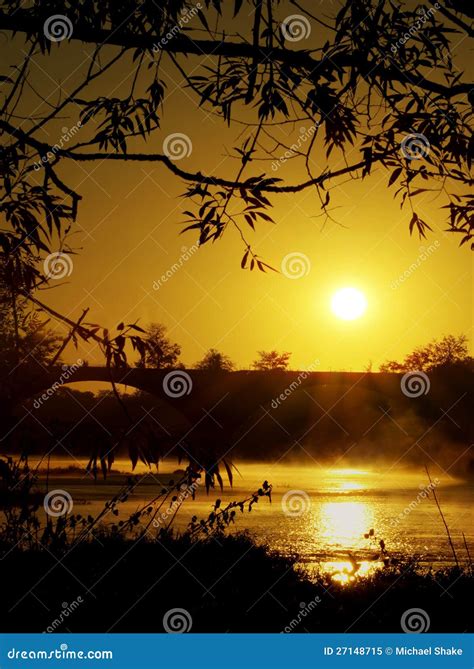 Misty Morning Stock Image Image Of Arched Bridge Morning 27148715