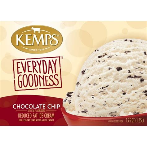 Kemps Chocolate Chip Reduced Fat Ice Cream L Instacart