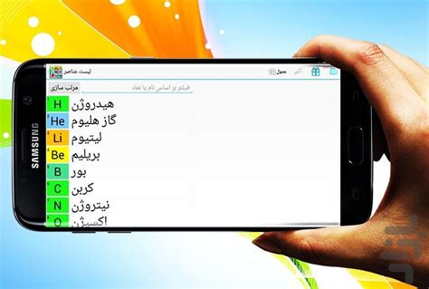 جدول تناوبی عناصر دانلود نصب برنامه اندروید کافه بازار