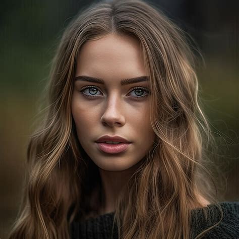 Premium Ai Image Beauty Female Face Ai Generative