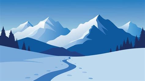 Snow Mountain Vector Art, Icons, and Graphics for Free Download