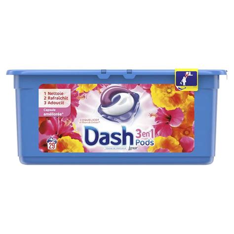 Lessive écodose coquelicot Dash x 18 La Belle Vie Courses en