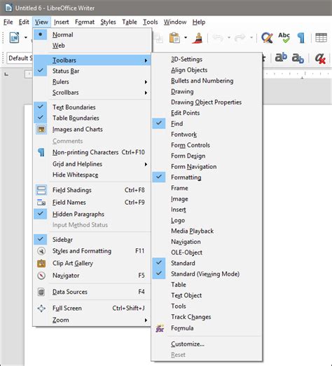 C Mo Acoplar Y Desacoplar Barras De Herramientas En Libreoffice