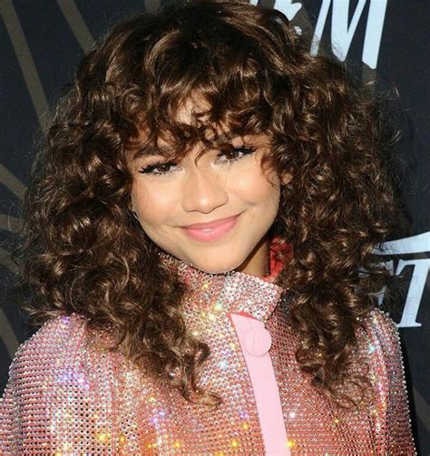 Zendaya Curly Bangs Curly Bangs Curly Hair Styles Hairstyles With Bangs