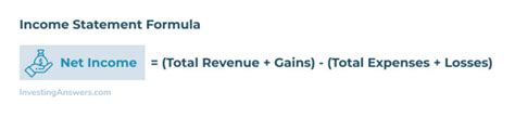 Income Statement Example Definition InvestingAnswers