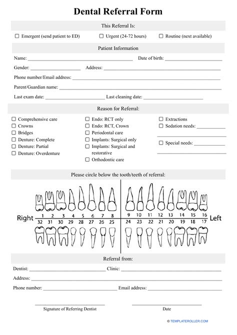 Dental Referral Form Fill Out Sign Online And Download Pdf