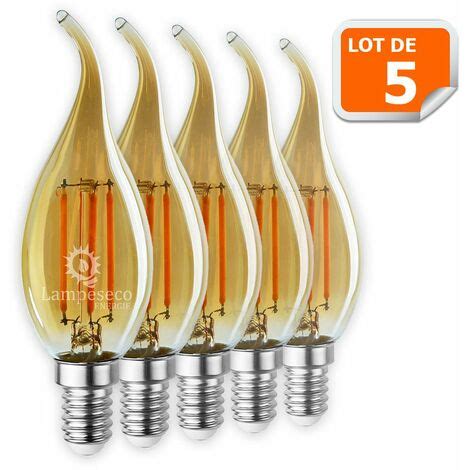 Lot De Ampoules D Corative Led Filament Dor Watt Q Watt