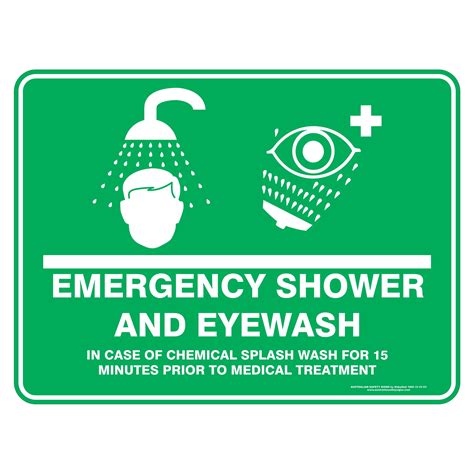 Emergency Shower And Eye Wash Buy Now Discount Safety Signs Australia