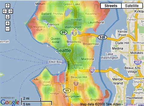 Walk Score Maps Seattle