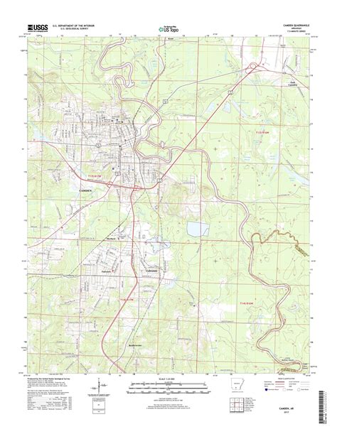 Mytopo Camden Arkansas Usgs Quad Topo Map